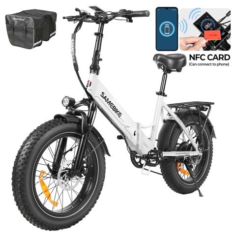 SAMEBIKE LOTDM200-II-FT elektryczny składany rower górski - Biały SAMEBIKE LOTDM200-II-FT elektryczny składany rower górski - Biały