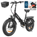 SAMEBIKE LOTDM200-II-FT elektryczny składany rower górski - Czarny